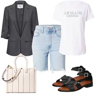 outfit mit Svetlo Modra/Modra Majica Denim Kratke hlače/Bermuda/Kratke hlače z visokim pasom/Kratka Hlača levi's ® "Poletni outfit"