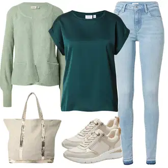 outfit mit Bež/Khaki/Rjava Teddy Superga/Women's Casual shoes/Usnjene superge/Superge Nizka/Ozka Superga/Superge Z Bočno Zadrgo/Poletne superge Tamaris "Poletni outfit"