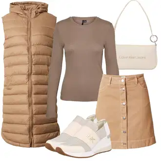 outfit mit Bela/Roza/Khaki/Rjava/Bež Superga Usnjene superge/Superge Nizka/Superge brez vezalk/Nogavica čevelj/Poletne superge MICHAEL Michael Kors "Poletni outfit"