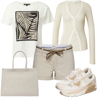 outfit mit Bež/Khaki Kratke hlače velike velikosti/Majica Only "Poletni outfit"