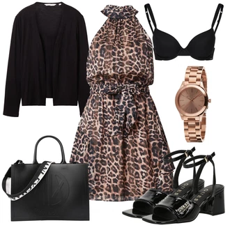 outfit mit Črna/Bela Balconette nedrček/Korzet/BH v bustier-rezu/Modrček minimizer/Podloženi modrček/Push-Up nedrček/Trikotni modrček/Nedrček z oporo/Nedrček z oporo/Nedrček brez spodnjic Skiny "Poletni outfit"