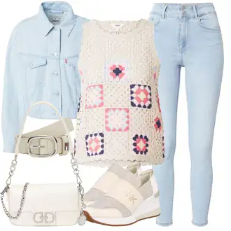Til outfit mit Svetlo modra Denim Jakna/Rebrast Žamet Jakna/Crop Jakna/Kratka Jakna/Kratka Denim Jakna/Poletna jakna/Vintage Jakna levi's ® "Poletni outfit"