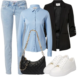 outfit mit Obleka Blejzer s Perjem/Blazer iz Tvida/Blazer za Prosti Čas/Blazer iz blaga "Poletni outfit"