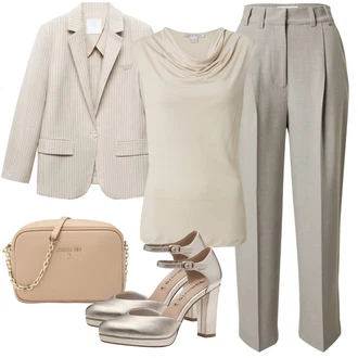 outfit mit Bež/Bela/Rjava/Srebrna/Zlati/Roza Poročna čevlja/Petka Udobna črpalka/Elegantni Čevelj/Čevelj Mary Jane/Črpalka na Platformi/Poročna čevlja/Vintage Črpalka Tamaris "Poletni outfit"