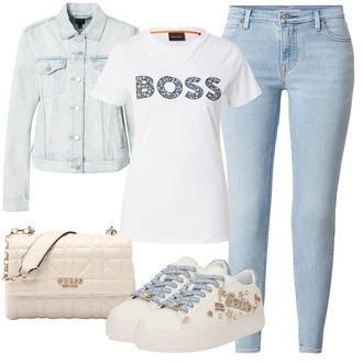 outfit mit Svetlo modra/Bež/Modra/Zlati Superga Superge z Bleščicami/Teddy Superga/Usnjene superge/Superge Nizka Aldo "Poletni outfit"