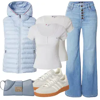 90. leta, Stil outfit mit Svetlo modra/Modra Kavbojke Visokega Pasu/Kavbojke z Razporkom/Moška majica/Šiškata Kavbojka/Culotte Kavbojke/Vintage kavbojke/Široke Kavbojke Polo Ralph Lauren "Poletni outfit"Look: Stil, 90. leta, Hippie, Western, Stari denar, 70. leta