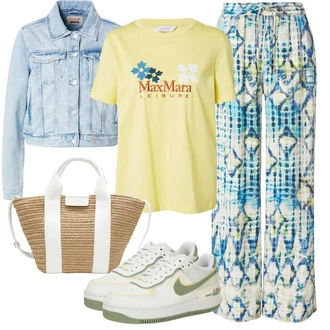 outfit mit Zelena/Rumena/Svetlo Zelena Superga Usnjene superge/Superge Nizka/Plato-Sneaker/Vintage Superga Nike Sportswear "Poletni outfit"