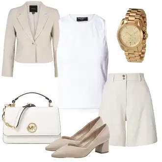 outfit mit Bež/Rjava/Khaki Obleka Vero Moda Petite "Poletni outfit"