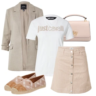 Z biseri outfit mit Roza/Rjava/Bež Torba za čez ramo/Vrečka za prenašanje/Billfold/Mini torbica/Satchel torba MICHAEL Michael Kors "poletni videz"