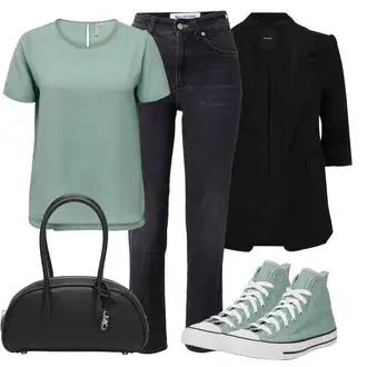 outfit mit Črna/Siva Plašč/Kratek Blejzer Vero Moda Petite "poletni videz"