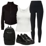 Črna Högl Superga outfiti za dame image