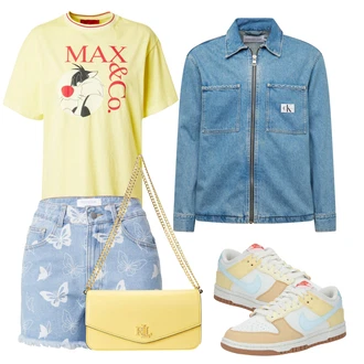 Steampunk outfit mit Bež/Krem/Rumena/Mešane barve/Bela Superge Nizka/Ozka superga/Poletne superge/Vintage superga Nike Sportswear "poletni videz"Look: Estetski, Hip Hop, Retro, Skater, Športno, Steampunk