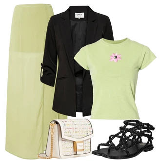 outfit mit Obleka Blejzer z Dvojnim Zapenjanjem/Blazer za Prosti Čas/Blazer iz blaga only petite "poletni videz"