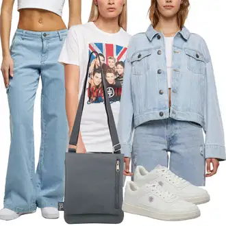 90. leta, Stil outfit mit Šiškata Kavbojka/Culotte Kavbojke/Široke Kavbojke/Vintage kavbojke/Široke Kavbojke Urban Classics "poletni videz"Look: 90. leta, Okus slabih, Kul, Lepo, Western, 70. leta