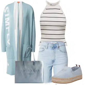 outfit mit Svetlo modra/Modra Denim kratke hlače/Bermuda/Kratke hlače z visokim pasom/Kratka Hlača levi's ® "poletni videz"