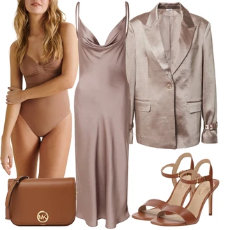 Posebni dogodki outfit mit Rjava/Bež Sandala/Visoka petka/Sandala s peto/Sandala z visokim gležnjem/Čevelj S Trakom/Sandali s Paščkom/Čevelj s trakom Polo Ralph Lauren "poletni videz za elegantne ženske"Look: Bar, Koncert, Gala, Materinski dan, Posebni dogodki, Poroka, Malle, Festival, 30. rojstni dan