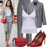 Siva Obleka Hlače outfiti za dame image