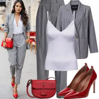 Z biseri outfit mit Bela/Črna/Rjava Majica za špagete Trendyol "Poslovna Božična Obleka za Zabavo"