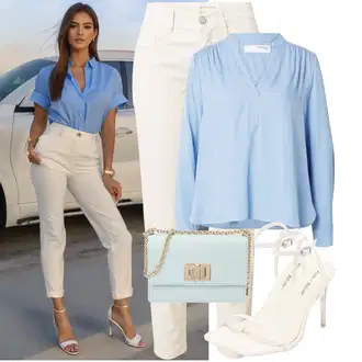 Outfit s Bílá/Krémová/Červená Svatební bota/Sandál Na Podpatku/Bota Na Podpatku/Sandál s podpatkem/Sandály na hřídeli/Svatební Bota/Lodička S Páskem Public Desire "Letní vzhled pro módní ženy"