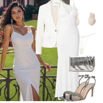 Outfit s Béžová/Krémová/Bílá/Žlutá Blůzové Sako/Pletený Sako/Boyfriend Sako/Bavlněný Sako/Krátké Sako/Blejzrové Bund/Kožená Pánská Bund/Neformální Sako/Elegantní Sako/Teplákový blejzr/Kožená bunda pro muže SELECTED FEMME "Letní outfity"