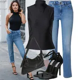 Černé Vysoké Podpatky Steve Madden Outfity image