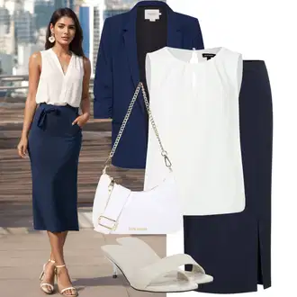 Outfit s Tmavě modrá Street One "Letní oblečení"