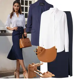 Outfit s Hnědá/Béžová Sandál Na Podpatku/Sandál s podpatkem/Sandál Na Širokém Podpatku/Přezková bota/Letní Bota/Pohodlná lodička Högl "Letní vzhled pro módní ženy"