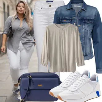 outfit mit Rjava/Khaki/Bež/Siva Bluza s Stoječim Ovratnikom/Bluza z Dolgimi Rokavi/Bluzasti Body/Usnjena jakna za moške/Poslovna Bluza/Bluza z Vzorcem/Bluza z Bleščicami/Bluza z zaplato na komolcu/Bluza brez Zapenjanja Sublevel "Šik Velikostni Stili"