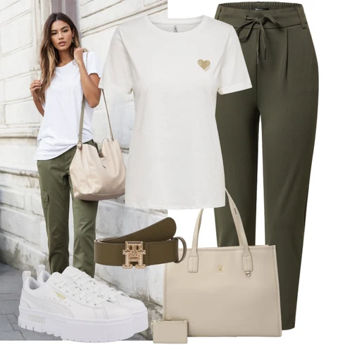 Kombinace Tmavě Zelená/Zelená/Khaki Dlouhá Kalhoty/Navlékací Kalhoty/Úzká Kalhoty/Sportovní kalhoty/Tréninková Kalhoty/Ležérní Kalhoty/Žerzejová Kalhoty/Jogger Kalhoty/Teplák Only