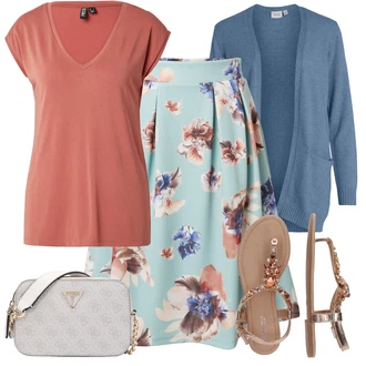 Outfit s Zlatý Letní Bota/Pletený Sandál/Sandál se třpytkami/Páskový Sandál/Sandál S T Páskem About You "Plážový outfit"