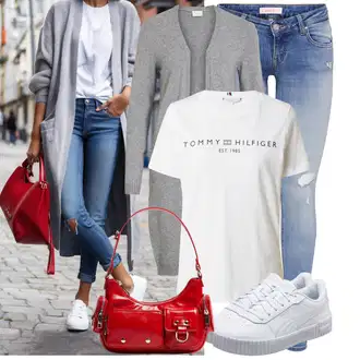 Zapínání na knoflíky Dlouhé Outfit s Šedá/Tmavě šedá/Světle šedá Pletenina veľkej veľkosti/Šaty Móda Pro Plnoštíhlou/Kabát/Tunika Vila "Praktický vzhled"