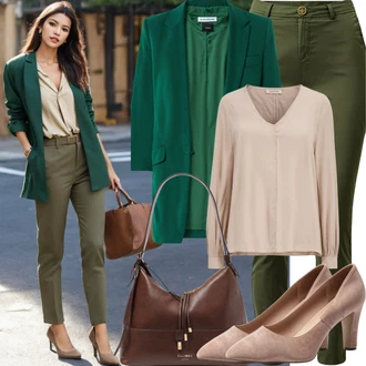 Outfit s Černá/Zelená/Fialová Dvojřadový Sako/Kožená Pánská Bund/Blejzrové Bund/Neformální Sako/Kožená bunda/Kordové Sako/Kožená bunda pro muže/Bavlněný Sako/Boyfriend Sako/Blůzové Sako/Sako s Peřím/Lidové Sako/Cargo Sako Drykorn "Sophisticated Business Look"