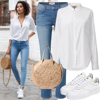 Denim outfits mit Črna/Bela/Vinsko rdeča/Khaki Usnjena Jakna/Motoristične Kavbojke/Ozke Kavbojke/Usnjene Čevlje/Termodžinsi/Kavbojke z Razporkom/Zimska jakna PATRIZIA PEPE "Športno Eleganten Bluzi"
