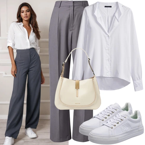 Srajce kombinirajte z Bela Poslovne Srajce/Srajčne Bluze/Srajca z dolgimi rokavi Trendyol, Rjava/Temno rjava/Škrlatna/Siva Obleka Hlače/Poslovne Hlače BRUUNS BAZAAR, Adidas Originals, Rjava/Bež Torbe za čez ramo/Poslovne torbe/Pisarniške torbe/Satchel torbe Guess