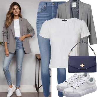žakár Outfit s Modrá/Tmavě modrá Taška Přes Rameno/Velká taška/Obchodní Taška/Taška/Kancelářská Taška/Brašna/Shopper taška/Taška Na Rameno Tommy Hilfiger "Sportovně-elegantní móda"