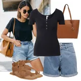Modré Kraťasy Outfity image