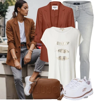 Flex Appeal 3.0 Outfit s Bílá/Zlatý Běžecká bota/Tréninková bota/Gymnastická bota/Tenisová bota/Bota na fitness/Běžecká bota Skechers "Praktický vzhled"