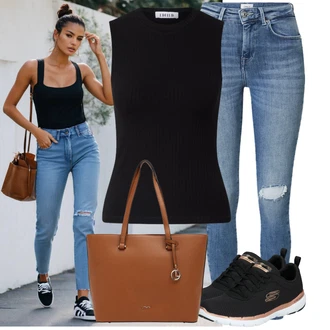 Flex Appeal 3.0 Outfit s Zlatý/Černá/Hnědá Běžecká bota/Tréninková bota/Přibližovací bota/Bota na fitness/Gymnastická bota/Běžecká bota Skechers "Praktický vzhled"