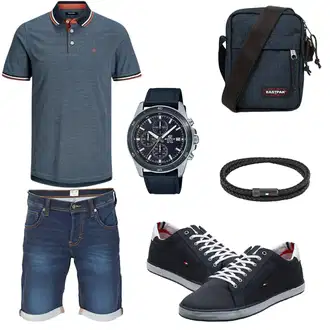 Sommer Outfits Trendige mit Blau/Dunkelblau/Hellblau Jeans Short/Bermuda Mustang, Unkategorisiert Casio "Summer Outfit"Look: Casual, Classic, Trendige, Coole, Moderne, Schön, Premium, Boyfriend, Elegant, Rap