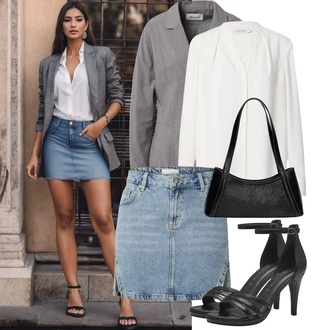 Outfit s Bílá/Krémová Blůza s knoflíčkem/Halenka se Stojatým Límcem/Businessová Halenka/Kožená bunda pro muže/Halenka s Dlouhým Rukávem/Žehlení odolná blůza/Otevřená Halenka/Slip-on Halenka Calvin Klein "Letní outfity"