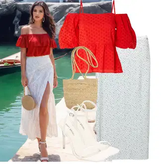 Outfit s Světle modrá/Tyrkysový/Šedá Dlouhá Sukně/Sukně s potiskem/90tá Léta Sukně/Vintage sukně maxi/Slavnostní Maxi Sukně/Maxi sukně/Sukně Pro Matriku/Sukně s Flitry/Třpytivá Sukně/Pletená sukně Pull&Bear "Letní oblečení"