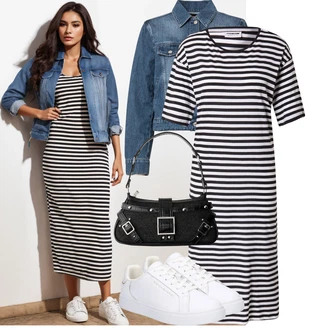 Gotický Outfit s Růžová/Černá/Šedá Bagetová taška/Pásková taška/Taška/Taška Přes Rameno/Dopisová peněženka/Brašna/Sportovní Taška Přes Rameno bershka "Letní outfity"Look: Rad, Šik, Cool, Gotický, Metal, Krásný, Punk