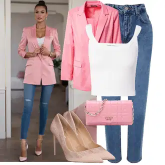 Outfit s Modrá/Světle modrá Dad Džíny/Zkrácené Džíny/Zužující se Džíny/High Waist Džínové Kalhoty/Mom Jean/Girlfriend Džíny/Vintage džíny Trendyol "Letní outfity"