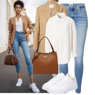 Outfit s Béžová/Hnědá/Khaki Sofie Schnoor "Letní oblečení"
