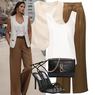Vysoké Podpatky Outfit s Oranžová/Bílá/Černá/Červená/Hnědá Steve Madden "Letní oblečení"