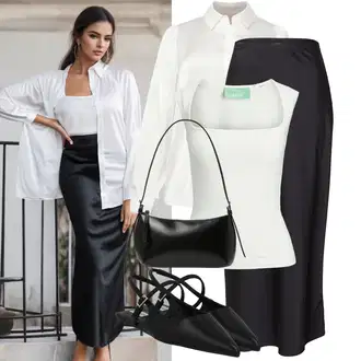 Zapínání na knoflíky Satén Outfit s Fialová/Bílá Halenka Blůza s knoflíčkem/Saténová Halenka/Žehlení odolná blůza/Halenka se Stojatým Límcem/Businessová Halenka/Halenka s Dlouhým Rukávem/Neobvyklá Halenka/Hedvábná Halenka Persona by Marina Rinaldi "Letní oblečení"