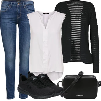 Flex Appeal 3.0 Outfit s Černá Běžecká bota/Tréninková bota/Bota do vody/Běžecká bota/Gymnastická bota/Bota na fitness Skechers "Letní oblečení"
