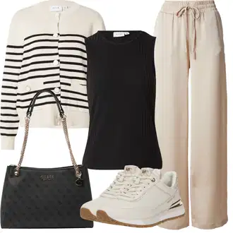Ljeto Outfit sa Bež/Smeđa/Kaki Palazzo Hlača/Slinky Hlača/Slip-on Hlača/Hlače od muslina/Hlača za Plažu/Široka Hlača/Lanene Hlače/Relax hlače/Tradicionalna Hlača Vila "Ljetna odjeća"
