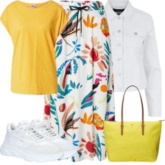 Outfit sa Bijela/Krem Tenisica za tenis/cipela za trčanje/gimnastička papuča/cam cipela Copenhagen "Ljetna odjeća"