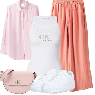 Outfit sa Pink Duga Bluza/Slip-on Bluza/Bluza koja se ne pegla/Poslovna Bluza/Bluza Dugih Rukava/Bluza s Podignutim Ovratnikom/Bodija Bluze bershka "Ljetna odjeća"
